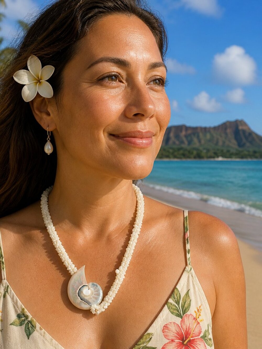 Chic Cream Shell Pendant Necklace